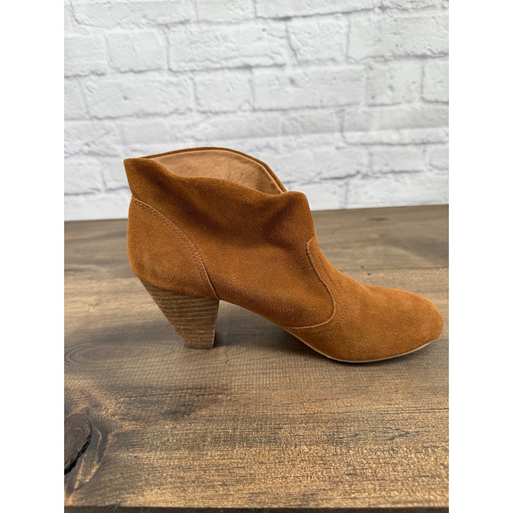 Carlos Santana Brooky Ankle Boots Women Size 8.5M Brown Suede Block Heel Boho - Picture 10 of 11